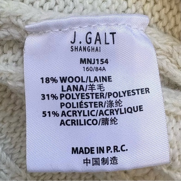 Brandy Melville John Galt Wool Blend Cable Knit Cardigan - Picture 5 of 11